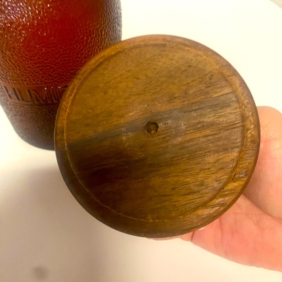 Dun-rite Glass Humidor Amber Glass Rare Find Vintage Tobacciana Snuff Jar - Picture 10 of 12